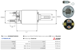 Solénoide / Relais démarreur SS5308(MITSUBISHI)