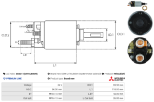 Solénoide / Relais démarreur SS5311(MITSUBISHI)