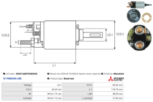 Solénoide / Relais démarreur SS5314(MITSUBISHI)