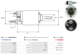 Solénoide / Relais démarreur SS0343(BOSCH)