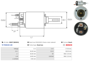 Solénoide / Relais démarreur SS0371(BOSCH)