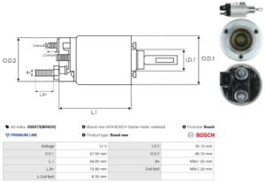 Solénoide / Relais démarreur SS0373(BOSCH)