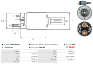 Solénoide / Relais démarreur SS0301(BOSCH)