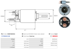 Solénoide / Relais démarreur SS0307(BOSCH)