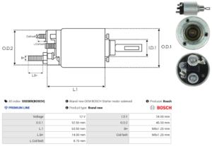 Solénoide / Relais démarreur SS0309(BOSCH)