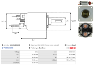 Solénoide / Relais démarreur SS0425(BOSCH)