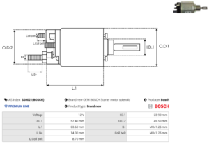 Solénoide / Relais démarreur SS0021(BOSCH)