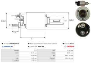 Solénoide / Relais démarreur SS0026(BOSCH)