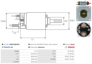 Solénoide / Relais démarreur SS0027(BOSCH)