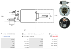 Solénoide / Relais démarreur SS0028(BOSCH)