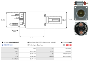 Solénoide / Relais démarreur SS0030(BOSCH)