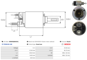 Solénoide / Relais démarreur SS0039(BOSCH)
