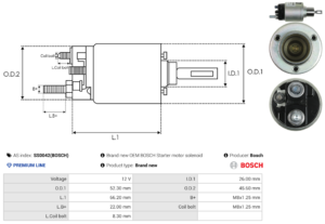 Solénoide / Relais démarreur SS0042(BOSCH)