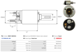 Solénoide / Relais démarreur SS0011(BOSCH)