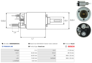 Solénoide / Relais démarreur SS0020(BOSCH)