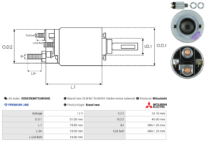 Solénoide / Relais démarreur SS5039(MITSUBISHI)
