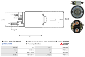 Solénoide / Relais démarreur SS5071(MITSUBISHI)