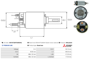 Solénoide / Relais démarreur SS5107(MITSUBISHI)