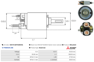 Solénoide / Relais démarreur SS5191(MITSUBISHI)