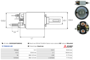 Solénoide / Relais démarreur SS5292(MITSUBISHI)