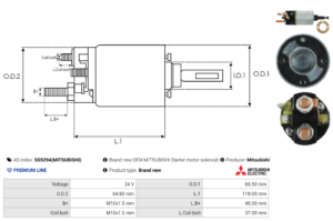 Solénoide / Relais démarreur SS5294(MITSUBISHI)
