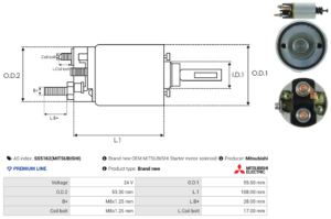 Solénoide / Relais démarreur SS5162(MITSUBISHI)