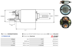 Solénoide / Relais démarreur SS5208(MITSUBISHI)