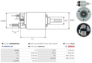 Solénoide / Relais démarreur SS0046(BOSCH)