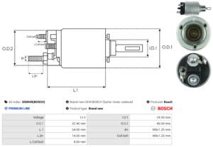 Solénoide / Relais démarreur SS0049(BOSCH)