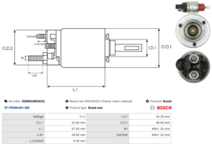 Solénoide / Relais démarreur SS0052(BOSCH)