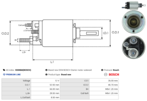 Solénoide / Relais démarreur SS0068(BOSCH)