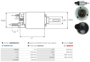 Solénoide / Relais démarreur SS0069(BOSCH)