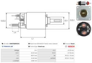 Solénoide / Relais démarreur SS0070(BOSCH)