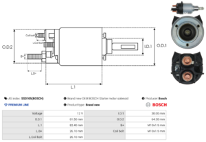 Solénoide / Relais démarreur SS0105(BOSCH)