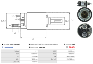 Solénoide / Relais démarreur SS0113(BOSCH)
