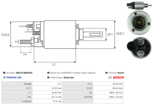 Solénoide / Relais démarreur SS0131(BOSCH)