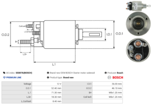 Solénoide / Relais démarreur SS0076(BOSCH)