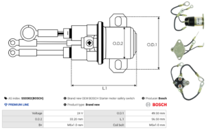 Solénoide / Relais démarreur SS0302(BOSCH)