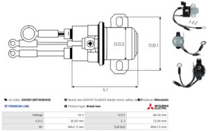 Solénoide / Relais démarreur SS5301(MITSUBISHI)