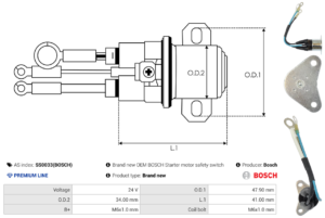 Solénoide / Relais démarreur SS0033(BOSCH)