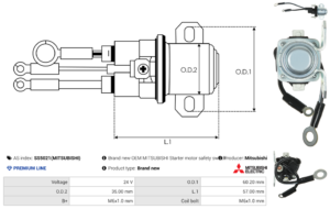 Solénoide / Relais démarreur SS5021(MITSUBISHI)