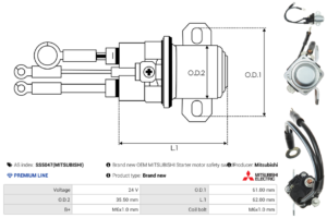 Solénoide / Relais démarreur SS5047(MITSUBISHI)