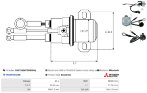 Solénoide / Relais démarreur SS5120(MITSUBISHI)