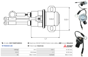Solénoide / Relais démarreur SS5175(MITSUBISHI)