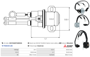 Solénoide / Relais démarreur SS5194(MITSUBISHI)