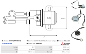 Solénoide / Relais démarreur SS5197(MITSUBISHI)