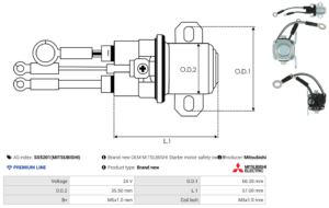 Solénoide / Relais démarreur SS5201(MITSUBISHI)