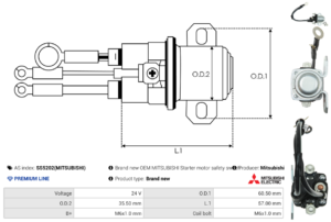 Solénoide / Relais démarreur SS5202(MITSUBISHI)