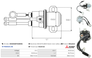 Solénoide / Relais démarreur SS5203(MITSUBISHI)