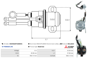 Solénoide / Relais démarreur SS5296(MITSUBISHI)